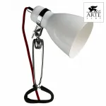 Настольная лампа декоративная Arte Lamp Dorm A1409LT-1WH Цвет арматуры хром Цвет плафонов белый от ImperiumLoft