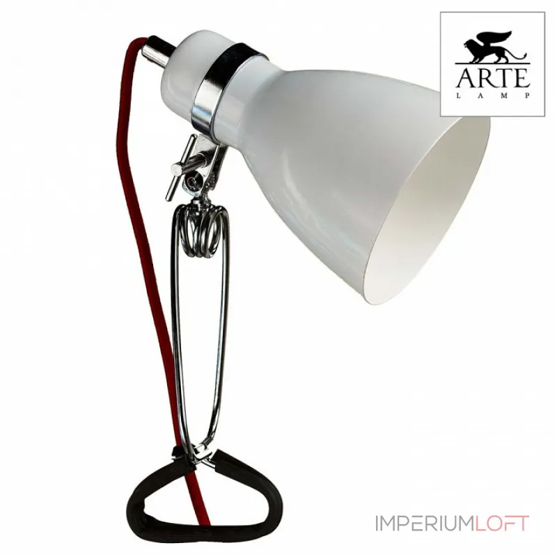 Настольная лампа декоративная Arte Lamp Dorm A1409LT-1WH Цвет арматуры хром Цвет плафонов белый от ImperiumLoft Настольная лампа декоративная Arte Lamp Dorm A1409LT-1WH Цвет арматуры хром Цвет плафонов белый от ImperiumLoft