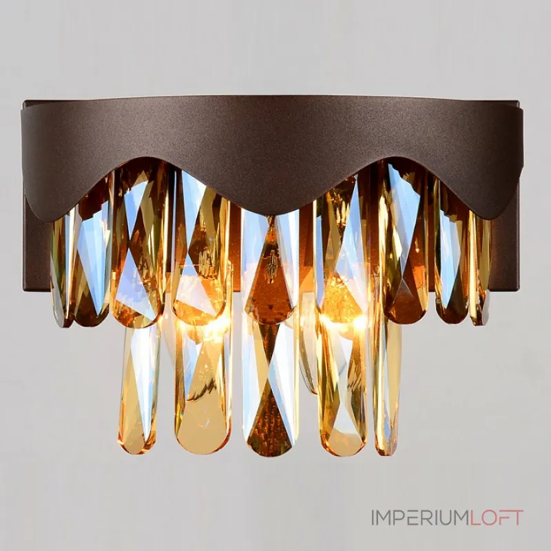 Накладной светильник Ambrella Traditional 2 TR5091 Цвет арматуры коричневый Цвет плафонов янтарный от ImperiumLoft