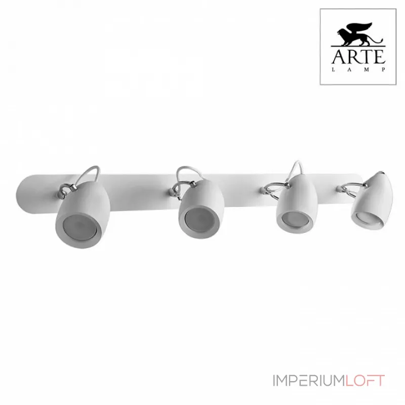 Спот Arte Lamp Atlantis A4004PL-4WH Цвет арматуры белый Цвет плафонов белый от ImperiumLoft