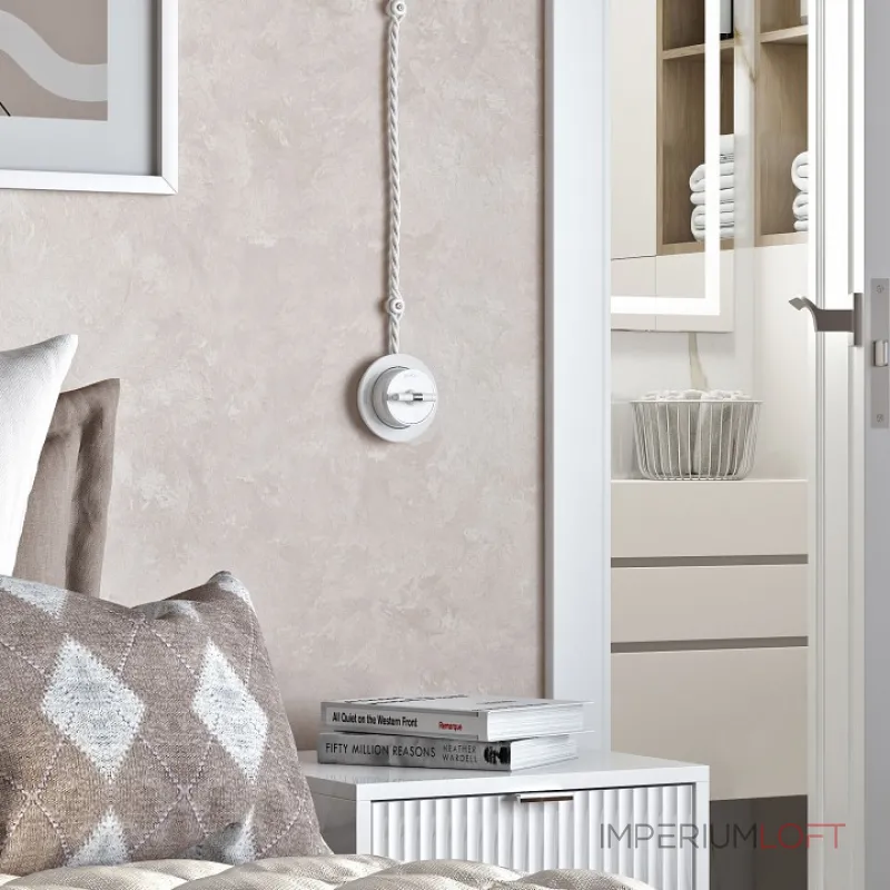 Выключатель двухклавишный с корпусом Werkel Vintage белый, хром W5822050 от ImperiumLoft Выключатель двухклавишный с корпусом Werkel Vintage белый, хром W5822050 от ImperiumLoft