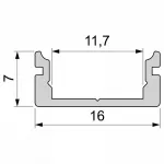 Профиль накладной  Deko-Light AU-01-10 970021 Цвет арматуры серебро от ImperiumLoft