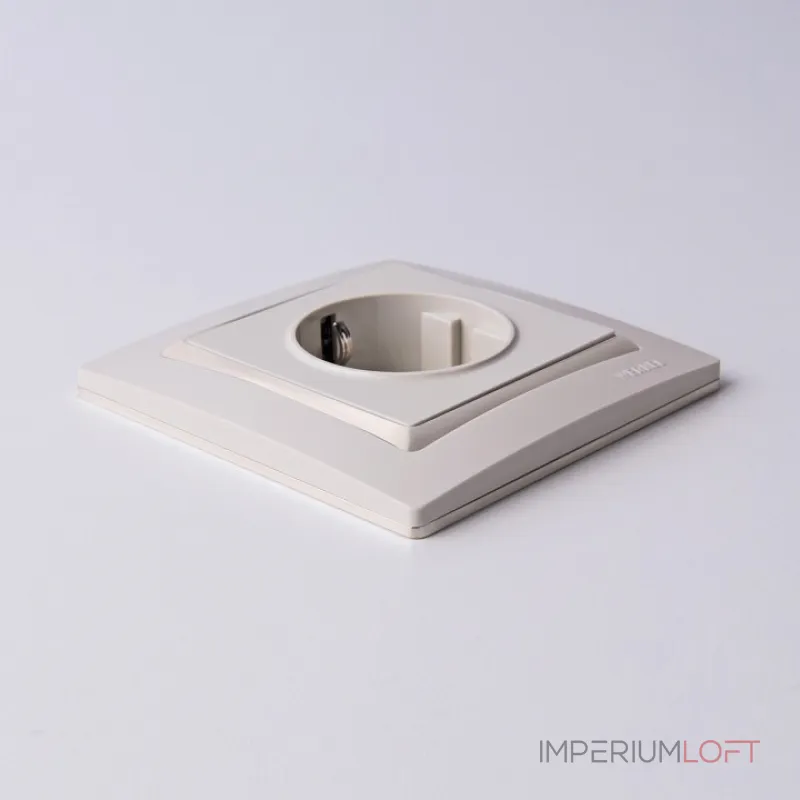 Розетка влагозащищенная с заземлением без рамки Werkel Слоновая кость W1171103 от ImperiumLoft