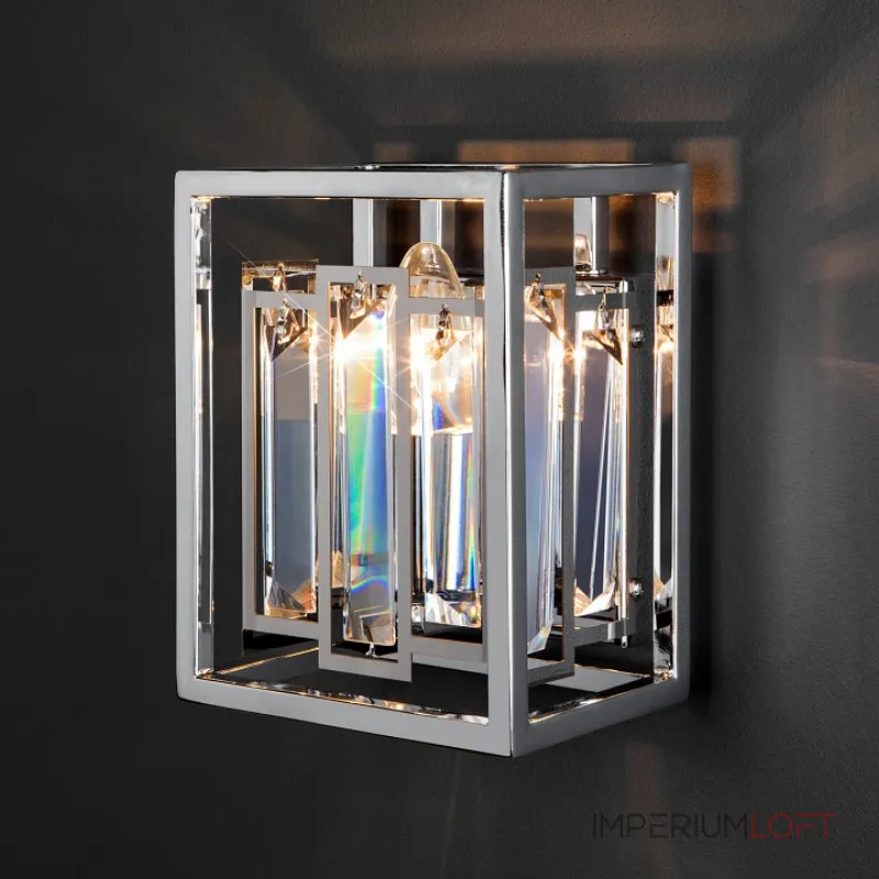 Накладной светильник Bogate's Cella 312/1 Strotskis Цвет арматуры хром Цвет плафонов прозрачный от ImperiumLoft