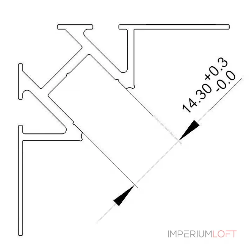 Профиль накладной  Deko-Light 975371 от ImperiumLoft