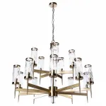 Подвесная люстра Divinare Sham 4505/17 LM-15 Цвет арматуры латунь Цвет плафонов прозрачный от ImperiumLoft