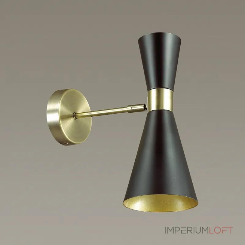 Бра Lumion Quinn 3662/1W Цвет арматуры бронза Цвет плафонов черный от ImperiumLoft