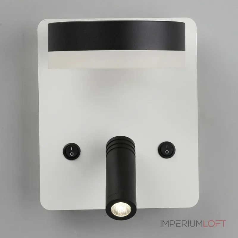 Бра с подсветкой Omnilux Sorano OML-10911-02 Цвет арматуры белый Цвет плафонов черно-белый от ImperiumLoft Бра с подсветкой Omnilux Sorano OML-10911-02 Цвет арматуры белый Цвет плафонов черно-белый от ImperiumLoft