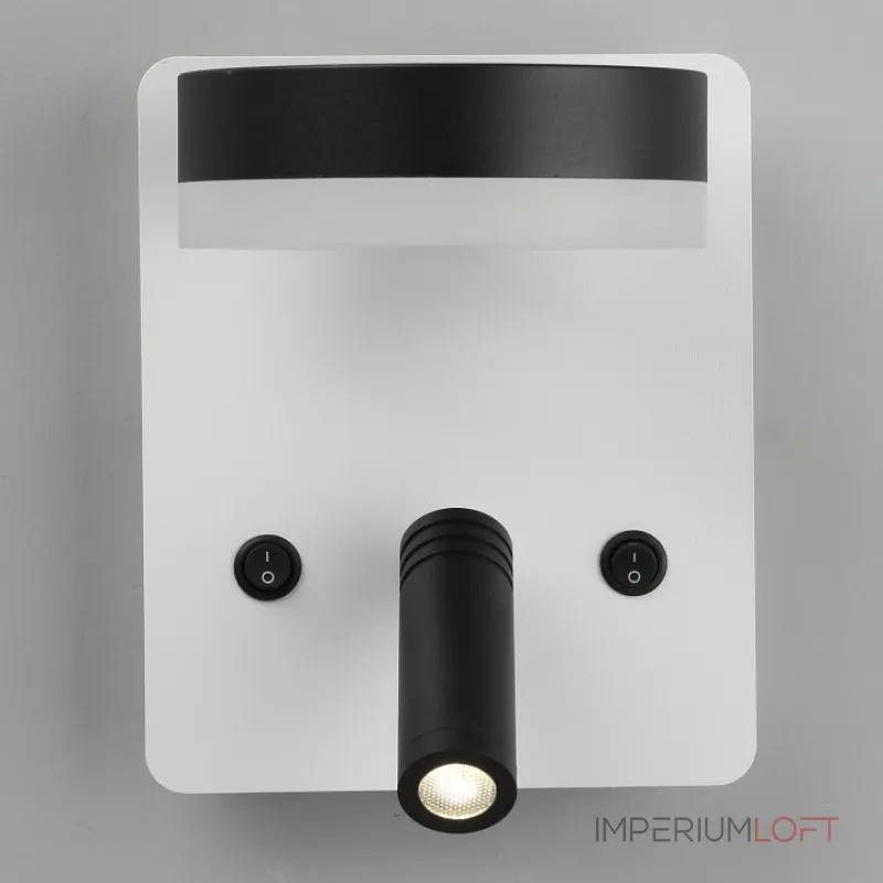 Бра с подсветкой Omnilux Sorano OML-10911-02 Цвет арматуры белый Цвет плафонов черно-белый от ImperiumLoft Бра с подсветкой Omnilux Sorano OML-10911-02 Цвет арматуры белый Цвет плафонов черно-белый от ImperiumLoft