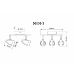 Спот Globo Rodrik 56006-3 Цвет арматуры никель Цвет плафонов хром от ImperiumLoft