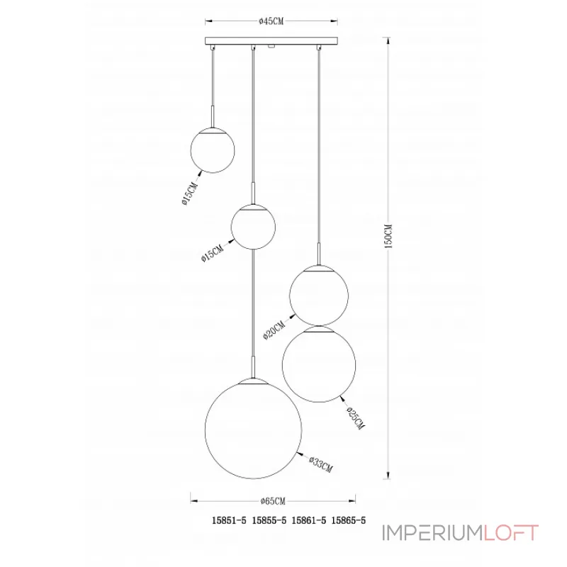 Подвесной светильник Varus 15855-5 Globo Подвесной светильник Varus 15855-5 Globo