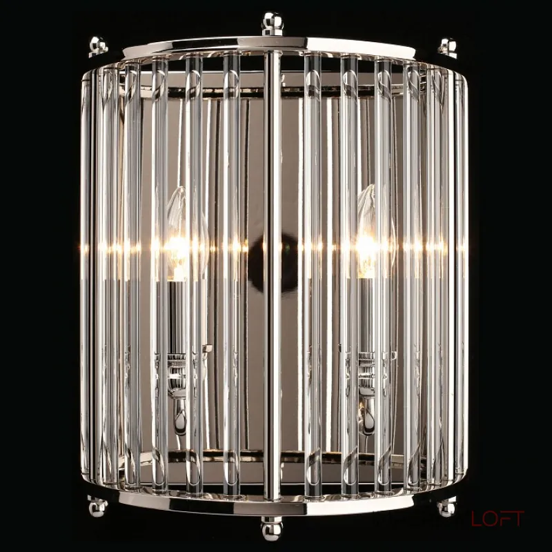 Накладной светильник Aployt Joanna APL.726.01.02 Цвет арматуры никель Цвет плафонов прозрачный от ImperiumLoft