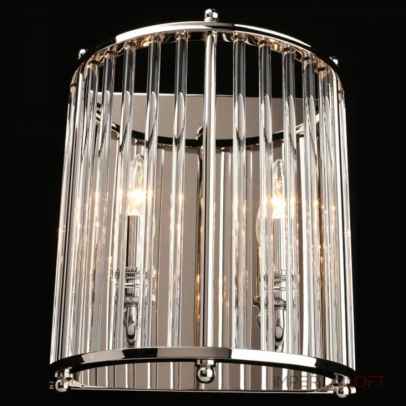 Накладной светильник Aployt Joanna APL.726.01.02 Цвет арматуры никель Цвет плафонов прозрачный от ImperiumLoft