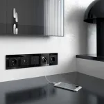 Рамка на 5 постов Werkel черный,стекло W0051108 от ImperiumLoft