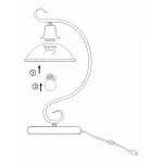 Настольная лампа декоративная Globo Sassari 6905-1T Цвет арматуры латунь Цвет плафонов янтарный от ImperiumLoft