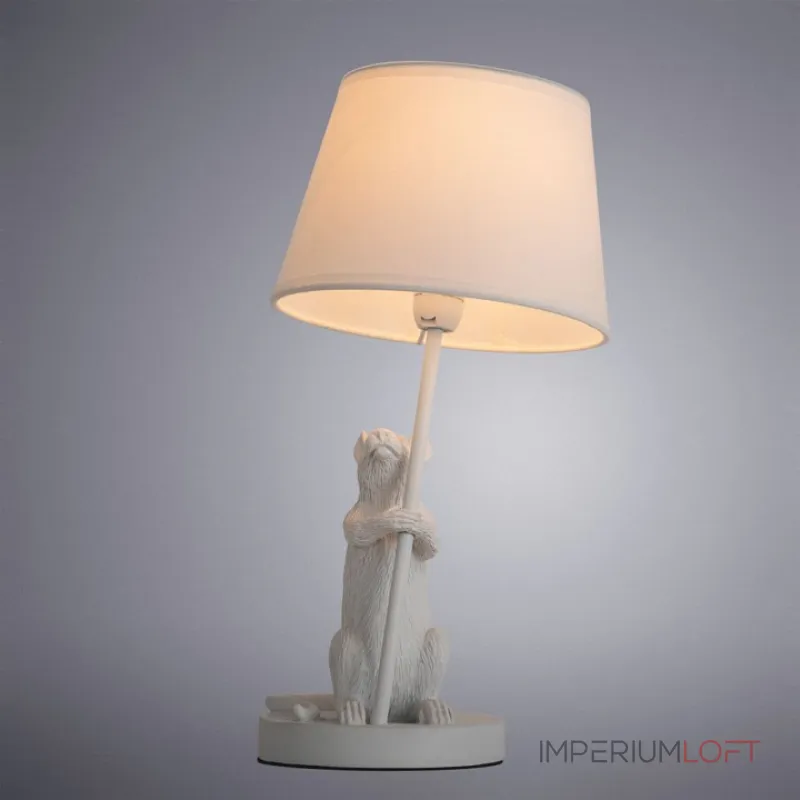 Настольная лампа декоративная Arte Lamp Gustav A4420LT-1WH Цвет плафонов белый Цвет арматуры белый от ImperiumLoft