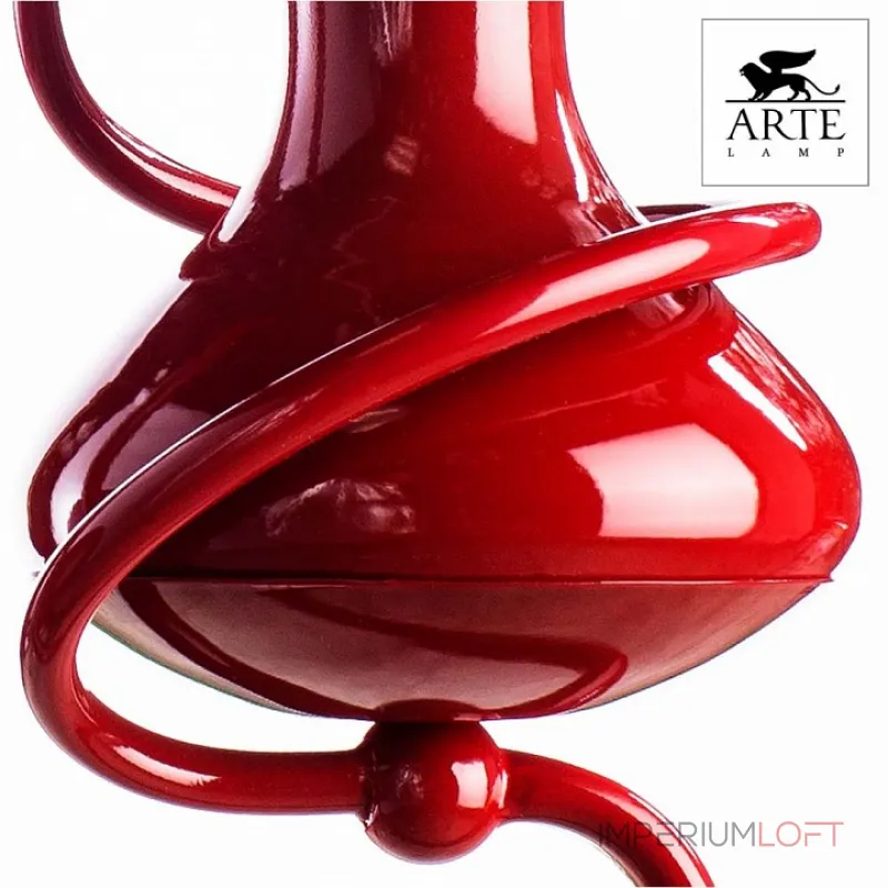 Бра Arte Lamp Vaso A6819AP-1RD Цвет арматуры Красный Цвет плафонов желтый от ImperiumLoft