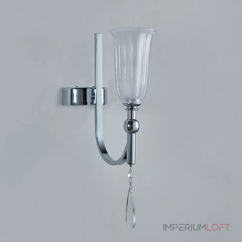 Бра Newport 4800 4801/A chrome Цвет арматуры золото Цвет плафонов белый от ImperiumLoft