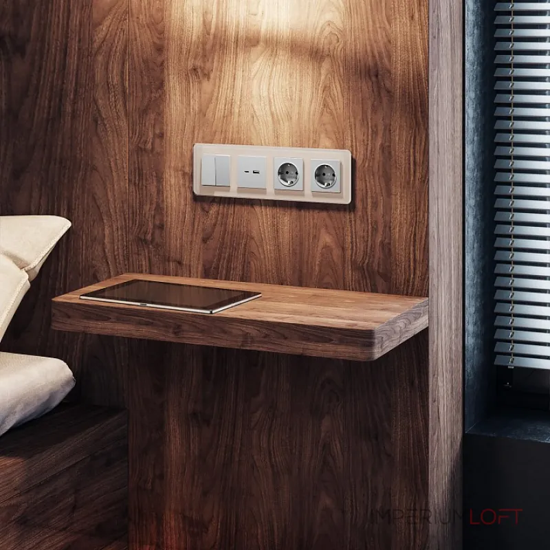 Рамка на 4 поста Werkel Elite (дымчатый, стекло) W0042417 от ImperiumLoft