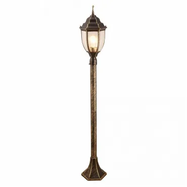 Наземный высокий светильник Arte Lamp Pegasus A3151PA-1BN Цвет арматуры золото Цвет плафонов прозрачный