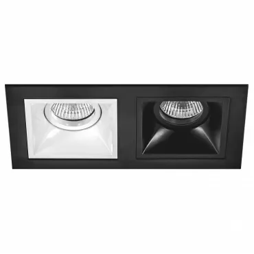 Встраиваемый светильник Lightstar Domino D5270607 цвет арматуры черно-белый