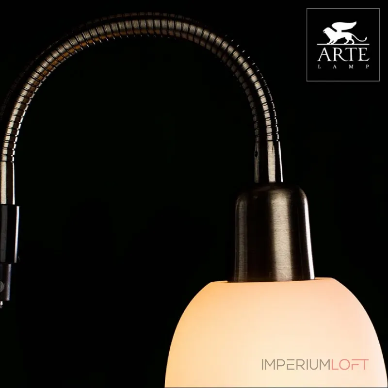 Торшер с подсветкой Arte Lamp Duetto A9569PN-2AB Цвет арматуры бронза Цвет плафонов белый от ImperiumLoft
