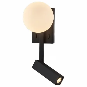 Бра с подсветкой ST-Luce Botelli SL1581.401.02 Цвет арматуры чёрный Цвет плафонов белый