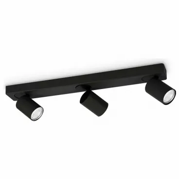 Спот Ideal Lux Rudy RUDY PL3 NERO Цвет плафонов черный Спот Ideal Lux Rudy RUDY PL3 NERO Цвет плафонов черный