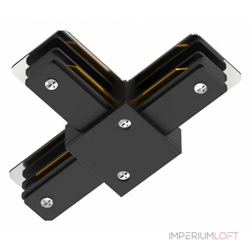 Соединитель с токопроводом T-образный для треков Arte Lamp Track Accessories A140006 Цвет арматуры черный от ImperiumLoft