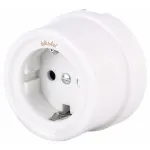 Розетка с заземлением без рамки Werkel Ретро белый W5671001 от ImperiumLoft