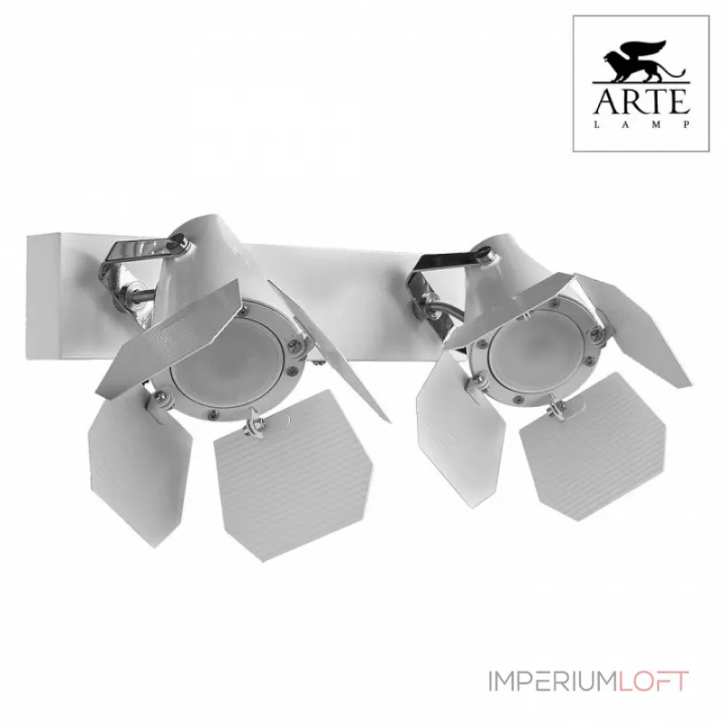 Спот Arte Lamp Cinema A3092AP-2WH Цвет арматуры белый Цвет плафонов белый от ImperiumLoft Спот Arte Lamp Cinema A3092AP-2WH Цвет арматуры белый Цвет плафонов белый от ImperiumLoft