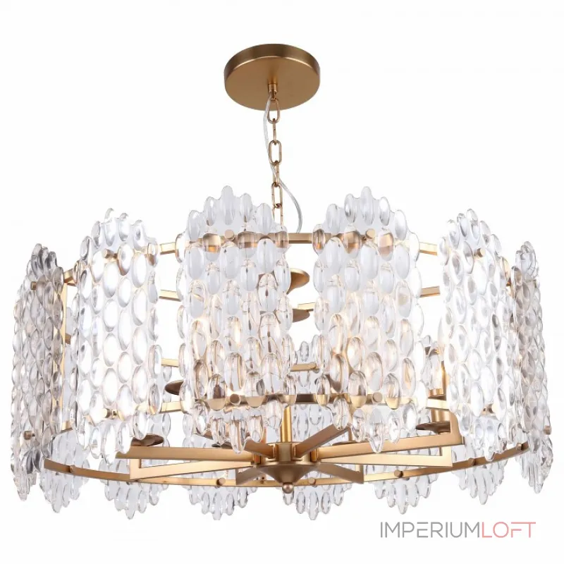 Подвесной светильник Stilfort Glazgo 1007/03/08P Цвет плафонов прозрачный Цвет арматуры золото от ImperiumLoft