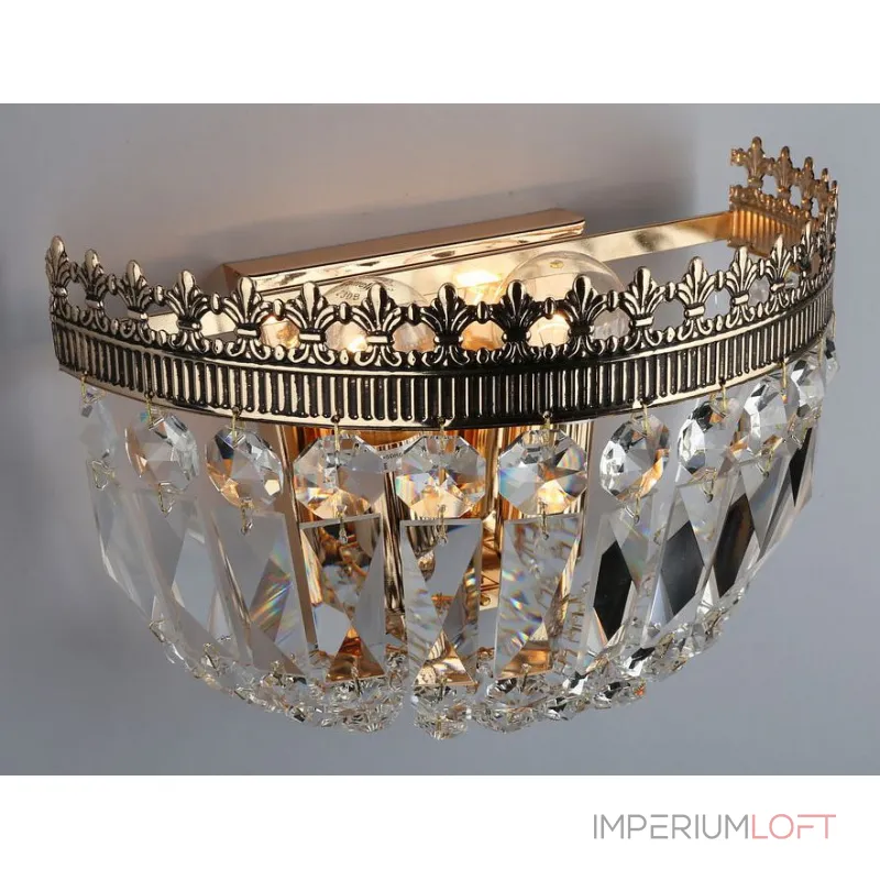 Накладной светильник Omnilux Syracuse OML-76607-02 Цвет арматуры золото Цвет плафонов прозрачный от ImperiumLoft