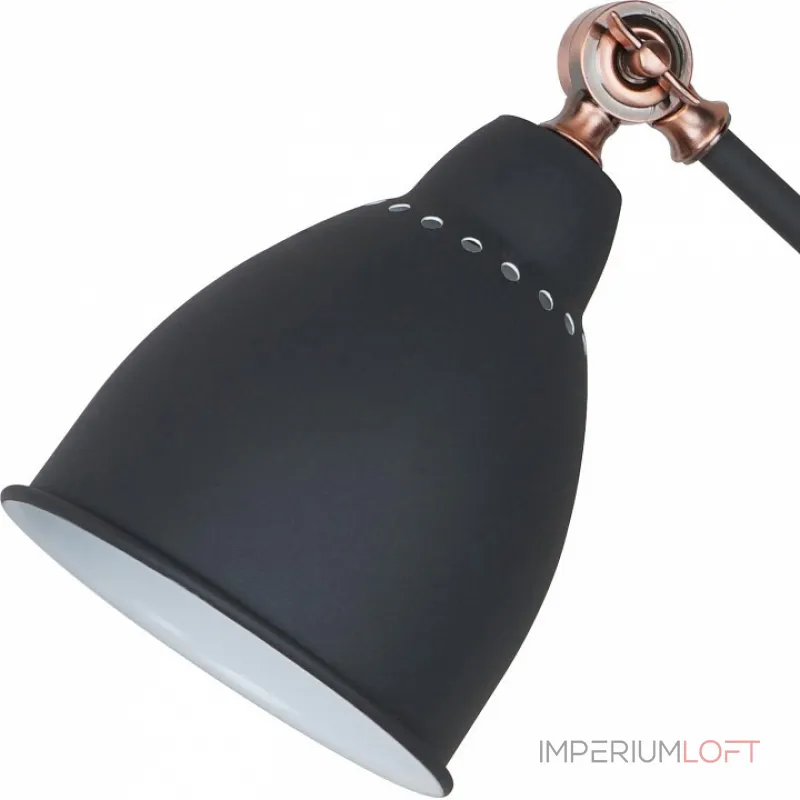 Бра Arte Lamp Braccio A2054AP-1BK Цвет арматуры черный Цвет плафонов черный от ImperiumLoft