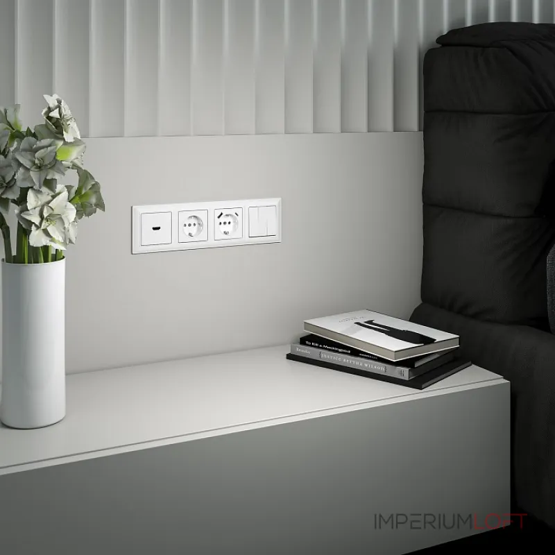 Розетка с заземлением, шторками и USB, без рамки Werkel белый W1171701 от ImperiumLoft Розетка с заземлением, шторками и USB, без рамки Werkel белый W1171701 от ImperiumLoft