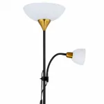 Торшер с подсветкой Arte Lamp Duetto A9569PN-2BK Цвет арматуры Черный Цвет плафонов Белый от ImperiumLoft