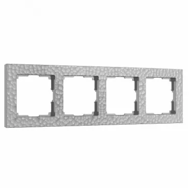 Рамка на 4 поста Werkel W0042406 (серебряный) Цвет арматуры серебро