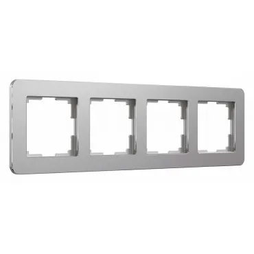 Рамка на 4 поста Werkel Platinum алюминий W0042606