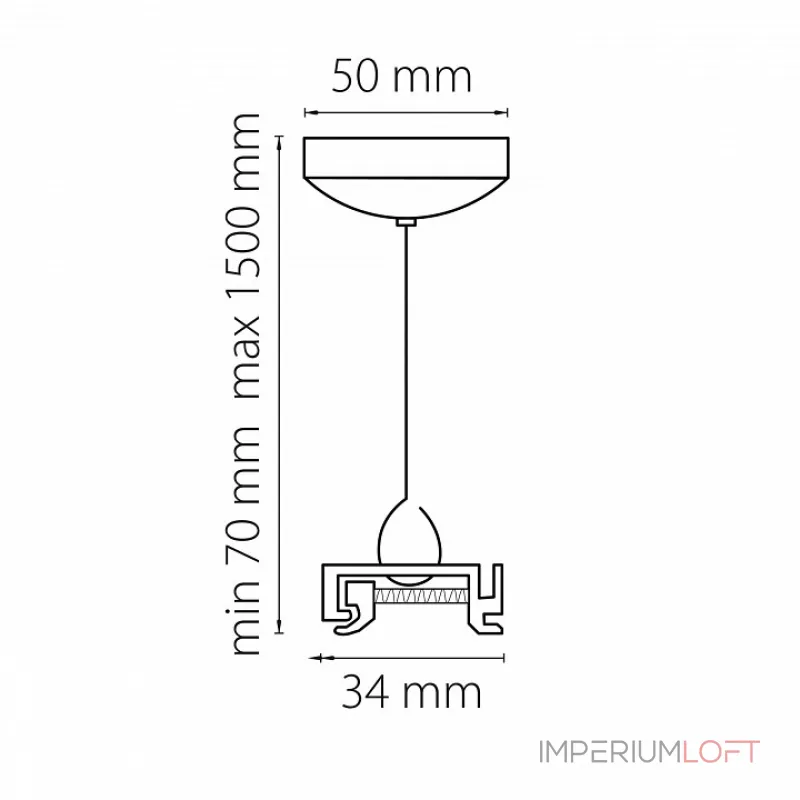 Подвес для трека  Lightstar Barra 504177 Цвет арматуры черный от ImperiumLoft