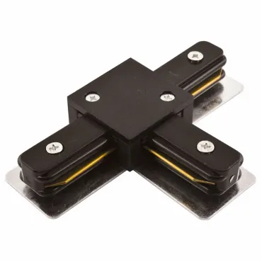 Соединитель с токопроводом T-образный для треков Arte Lamp Track Accessories A140006 Цвет арматуры черный