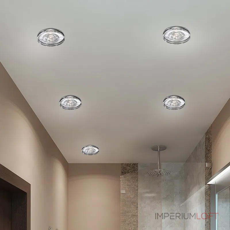 Встраиваемый светильник Novotech Aqua 369883 Цвет арматуры серебро Цвет плафонов прозрачный от ImperiumLoft