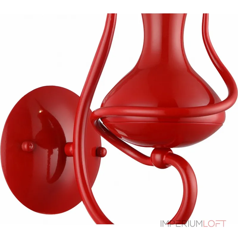 Бра Arte Lamp Vaso A6819AP-1RD Цвет арматуры Красный Цвет плафонов желтый от ImperiumLoft