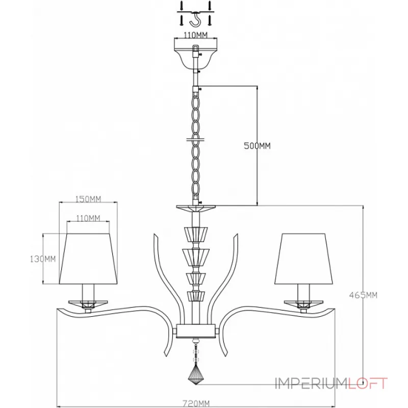 Подвесная люстра Moderli Silvestor V2551-5P