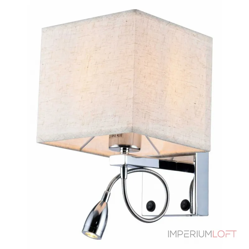 Бра с подсветкой Stilfort Duo 2064/01/02W Цвет плафонов кремовый Цвет арматуры хром от ImperiumLoft