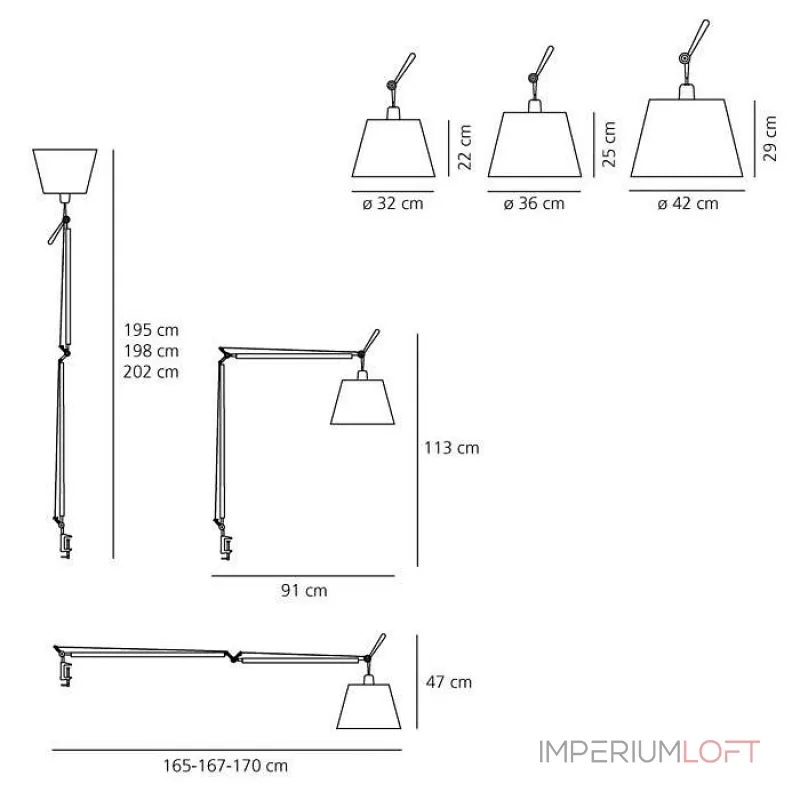 Основание для настольной лампы Artemide Tolomeo Mega E27 150Вт K 0564010A от ImperiumLoft Основание для настольной лампы Artemide Tolomeo Mega E27 150Вт K 0564010A от ImperiumLoft