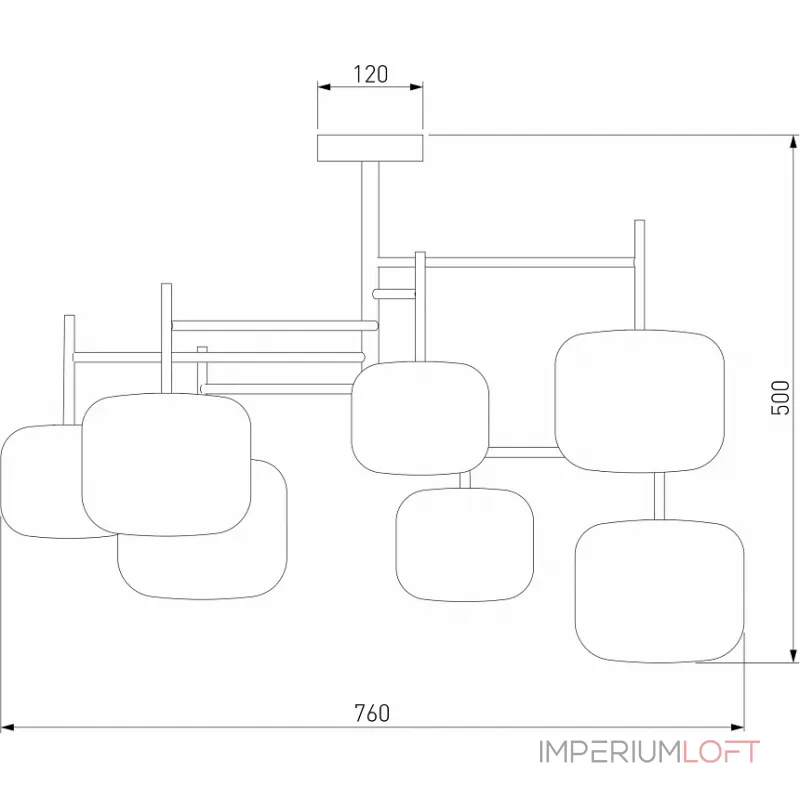 Люстра на штанге 70128/7 Люстра на штанге 70128/7
