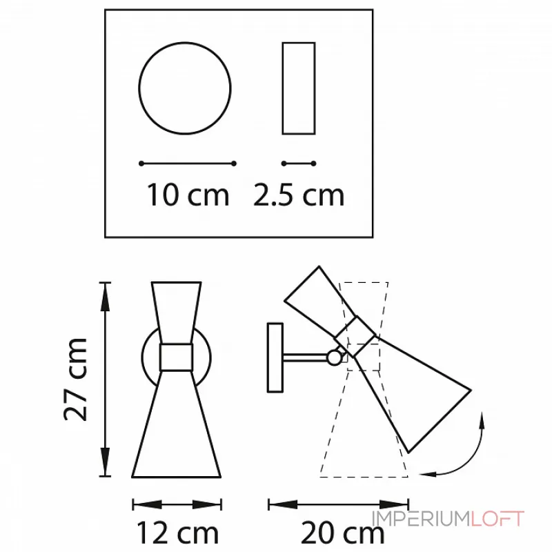 Бра Lightstar Dumo 816616 Цвет плафонов золото Цвет арматуры золото от ImperiumLoft Бра Lightstar Dumo 816616 Цвет плафонов золото Цвет арматуры золото от ImperiumLoft