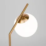 Настольная лампа декоративная Eurosvet Frost 01082/1 латунь Цвет плафонов белый Цвет арматуры латунь от ImperiumLoft