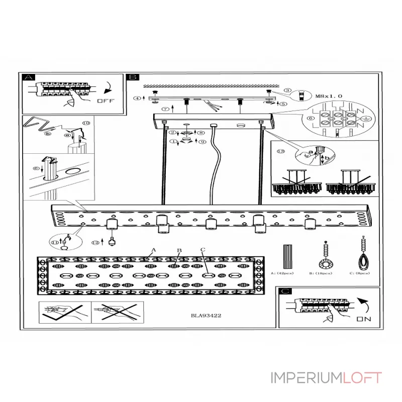 Подвесная люстра Eglo Calaonda 93422