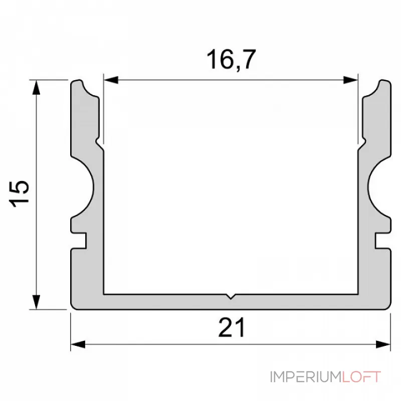 Профиль накладной  Deko-Light AU-02-15 970160 Цвет арматуры серебро от ImperiumLoft